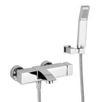 MISCELATORE VASCA CON DUPLEX CON SUPPORTO RIPOSO LEVA ASTA LEVEL CROMO