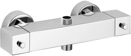 MISCELATORE TERMOSTATICO DOCCIA ESTERNO CON DEVIATORE LEVEL STEEL LOOKING