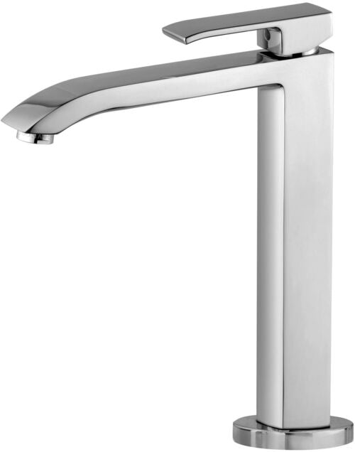 MISCELATORE LAVELLO ALTO CANNA GIREVOLE LEVA STANDARD LEVEL STEEL LOOKING