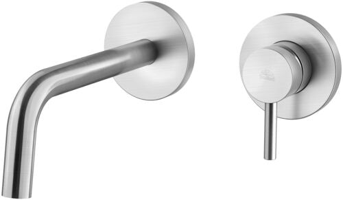 Miscelatore Incasso Con Piastra D 70 Con Bocca 175 Mm Con Piastra Mm 70 Light Nero Opaco