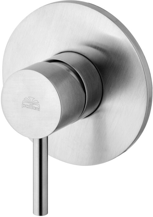 MISCELATORE INCASSO CON PIASTRA LUSSO LIGHT STEEL LOOKING