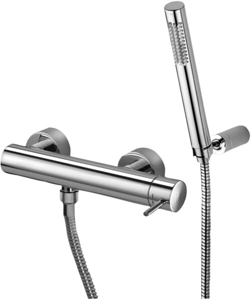 MISCELATORE DOCCIA EST. 1/2' LIGHT STEEL LOOKING