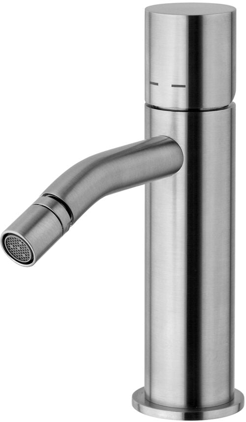 MISCELATORE BIDET SENZA SCARICO CON LEVA CILINDRO SENZA PERNO LIGHT STEEL LOOKING