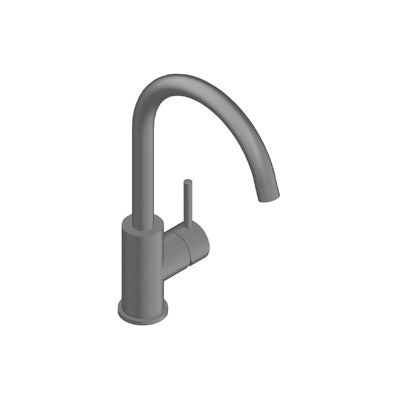 Lino Miscelatore Cucina Canna 24 Mm Girevole Bianco Opaco