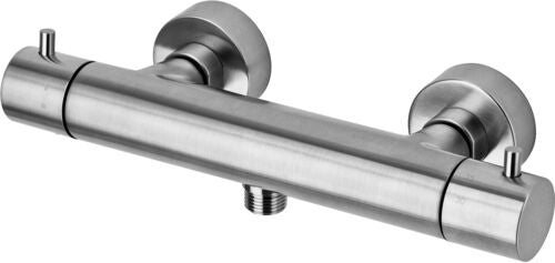 MISCELATORE TERMOSTATICO DOCCIA ESTERNO ATTACCO 1/2 ECO STOP CON DUPLEX CON DOC.MASTER LIGHT TERMOSTATICO NERO OPACO