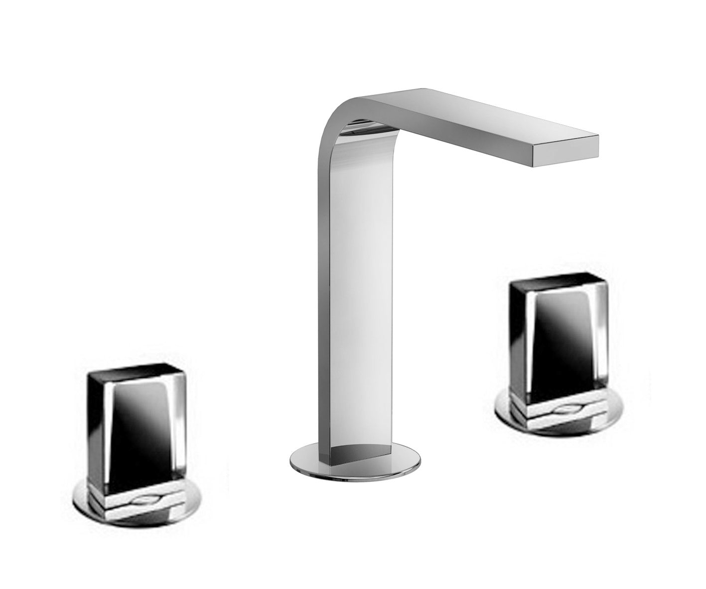 VENEZIA GRUPPO LAVABO 3 FORI - VENEZIA IN MATT GUN METAL PVD