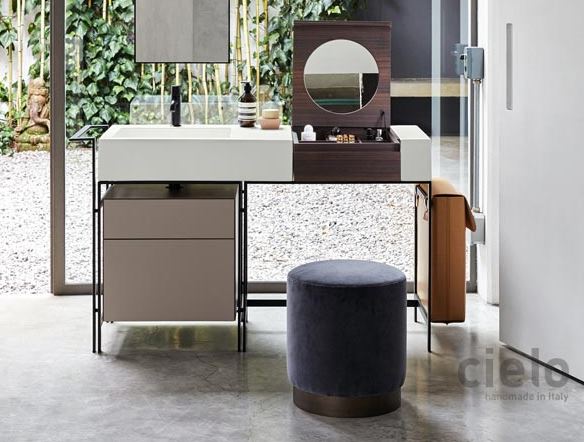 NARCISO STRUTTURA PER LAVABO BRONZO SPAZZOLATO