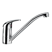 MISCELATORE LAVELLO MONOFORO CON TUBO NETTUNODUE CROMO