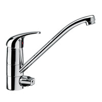 MISCELATORE MONOFORO ATTACCO LAVASTOVIGLIE B/PRESS. NETTUNODUE CROMO + GOLD FINISH