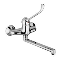 Miscelatore Lavello Muro Leva Clinica Nettunodue Cromo