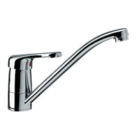 MISCELATORE LAVELLO MONOFORO CON TUBO NETTUNO CROMO