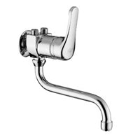 MISCELATORE SCALDABAGNO CANNA TUBO S D.18 CM.20 CON ROMPIGETTO BASSA PRESSIONE NETTUNO CROMO