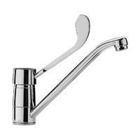 MISCELATORE LAVELLO MONOFORO CON TUBO LEVA CLINICA NETTUNO CROMO