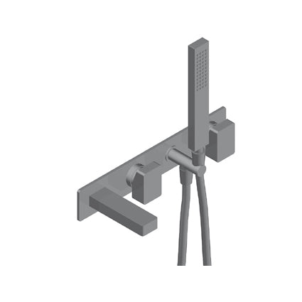 Online Doppio Miscelatore Vasca Incasso Include Easyfix Canna Incasso 12 Cm Flessibile Inox Acciaio Inox Spazzolato