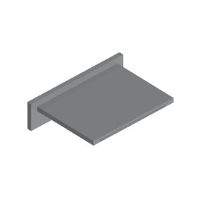 ORIZONTI BOCCA A CASCATA 15X20 CM NERO OPACO