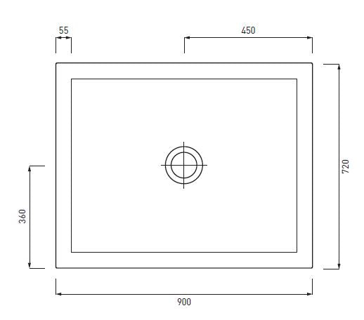 SESSANTA PIATTO DOCCIA 72X90 H6 POMICE