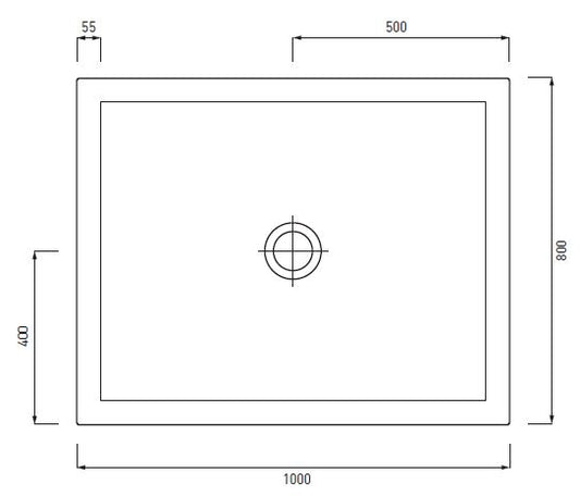 SESSANTA PIATTO DOCCIA 80X100 H6 AGAVE