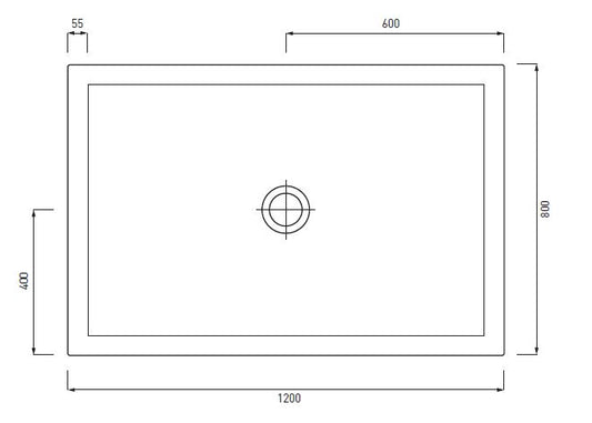 SESSANTA PIATTO DOCCIA 80X120 H6 LAVAGNA