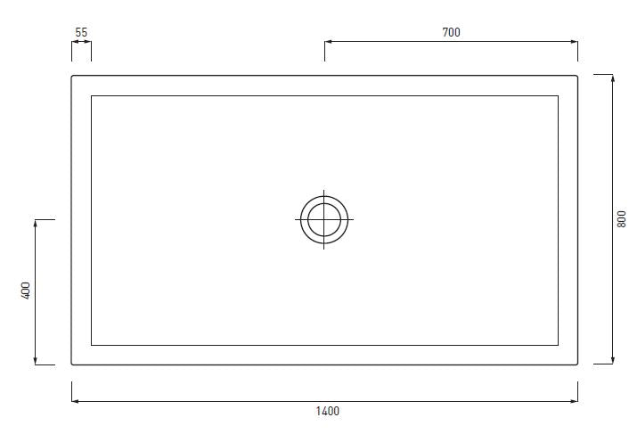SESSANTA PIATTO DOCCIA 80X140 H6 TALCO