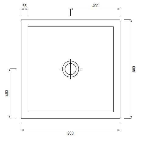SESSANTA PIATTO DOCCIA QUADRATO 80X80 H6 POMICE