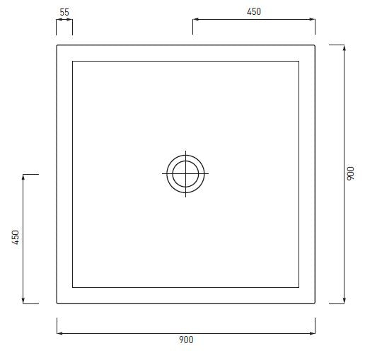 SESSANTA PIATTO DOCCIA QUADRATO 90X90 H6 BRINA