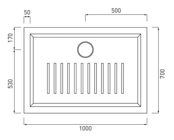 SETTANTA PIATTO DOCCIA 70X100 BIANCO