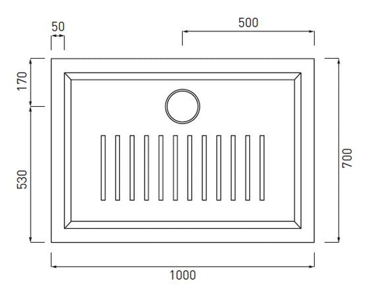 SETTANTA PIATTO DOCCIA 70X100 BIANCO