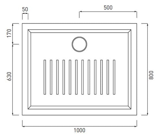 SETTANTA PIATTO DOCCIA 80X100 BIANCO