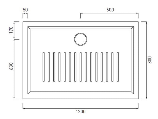 SETTANTA PIATTO DOCCIA 80X120 BIANCO