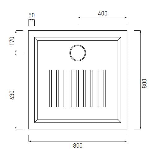 SETTANTA PIATTO DOCCIA 80X80 BIANCO