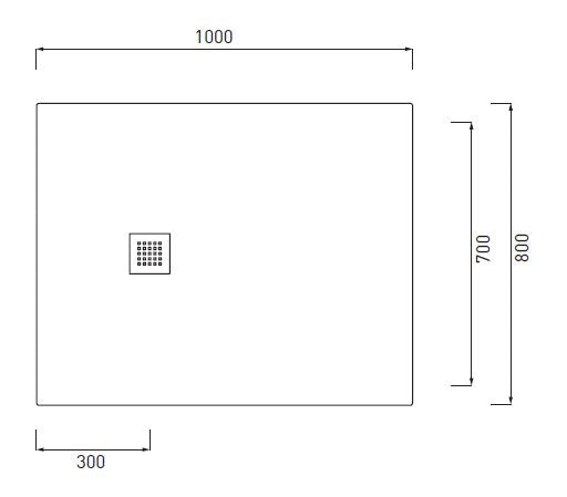 VENTICINQUE PIATTO DOCCIA 80X100 BIANCO MATT