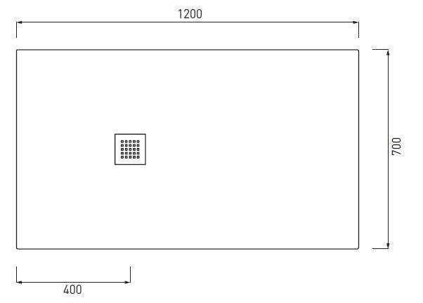 VENTICINQUE PIATTO DOCCIA 70X120 BIANCO MATT