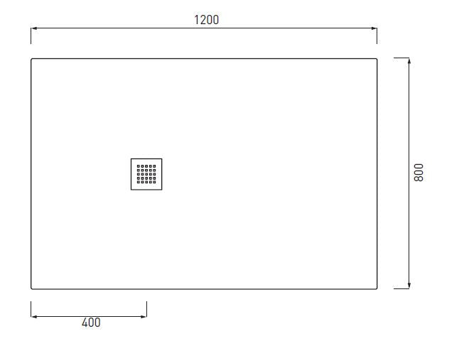 VENTICINQUE PIATTO DOCCIA 80X120 BIANCO MATT