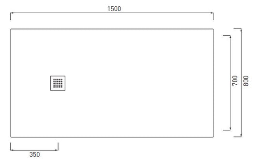 VENTICINQUE PIATTO DOCCIA 80X150 GRIGIO