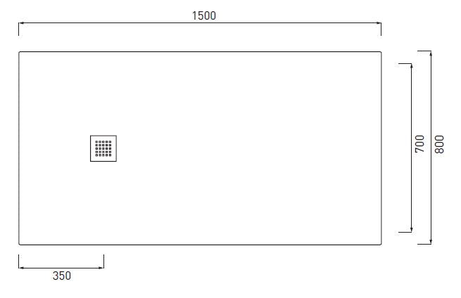 VENTICINQUE PIATTO DOCCIA 70X150 NERO