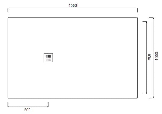 VENTICINQUE PIATTO DOCCIA 100X160 GRIGIO