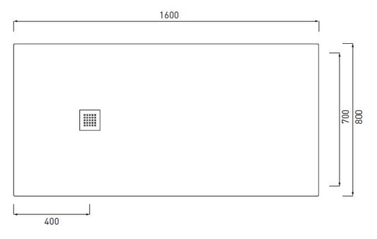 VENTICINQUE PIATTO DOCCIA 80X160 BIANCO