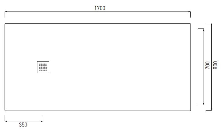 VENTICINQUE PIATTO DOCCIA 70X170 ARDESIA