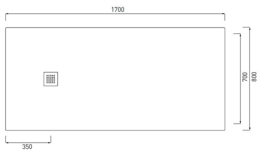 VENTICINQUE PIATTO DOCCIA 70X170 ARDESIA