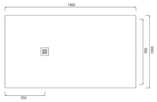 VENTICINQUE PIATTO DOCCIA 100X180 BIANCO MATT