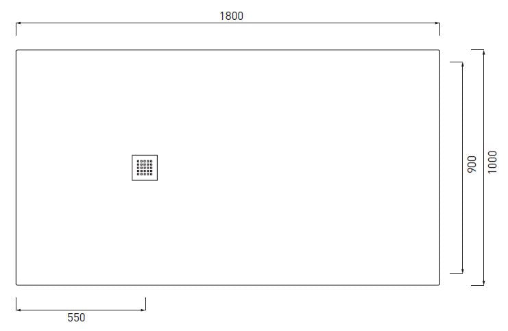 VENTICINQUE PIATTO DOCCIA 90X180 BIANCO