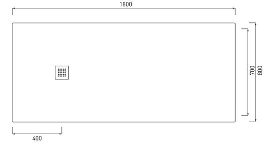 VENTICINQUE PIATTO DOCCIA 80X180 NERO