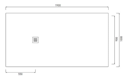 VENTICINQUE PIATTO DOCCIA 90X190 CREMA