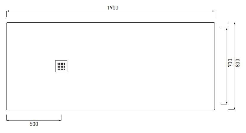 VENTICINQUE PIATTO DOCCIA 70X190 NERO