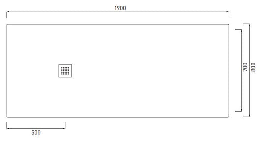 VENTICINQUE PIATTO DOCCIA 70X190 CREMA