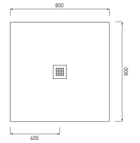 VENTICINQUE PIATTO DOCCIA 80X80 BIANCO MATT