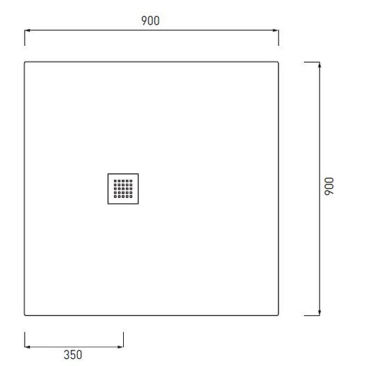 VENTICINQUE PIATTO DOCCIA 90X90 BIANCO