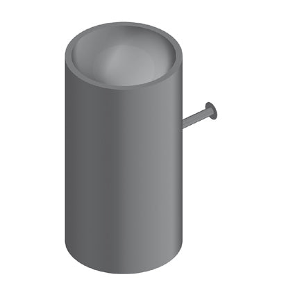 Lavabo Da Pavimento In Acciaio Scarico A Muro Acciaio Inox Spazzolato