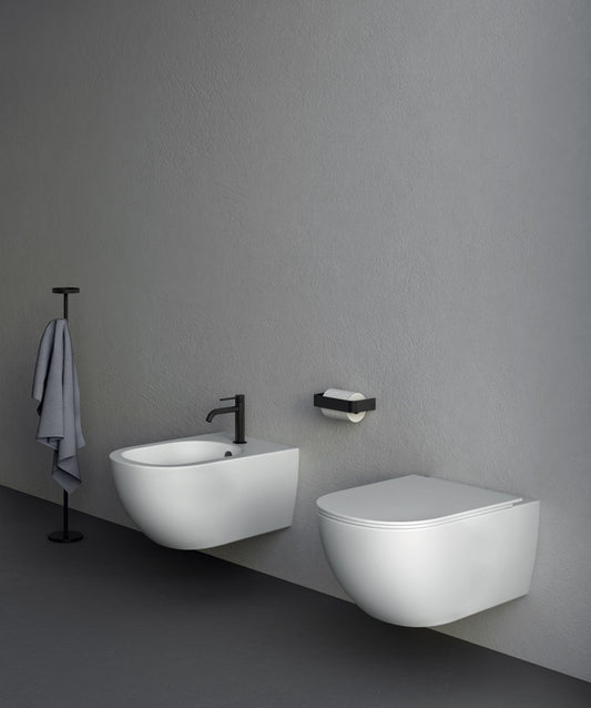 Vaso Sospeso Pin Rimless Senza Brida Bianco Matt