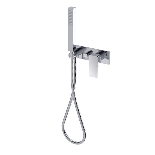 Miscelatore Monocomando Ad Incasso Per Vasca doccia Due Uscite Con Deviatore Automatico Una Uscita A Vasca doccia L altra A Doccetta Doccetta 27x27mm In Abs Con Flessibile Da 1500mm Completo